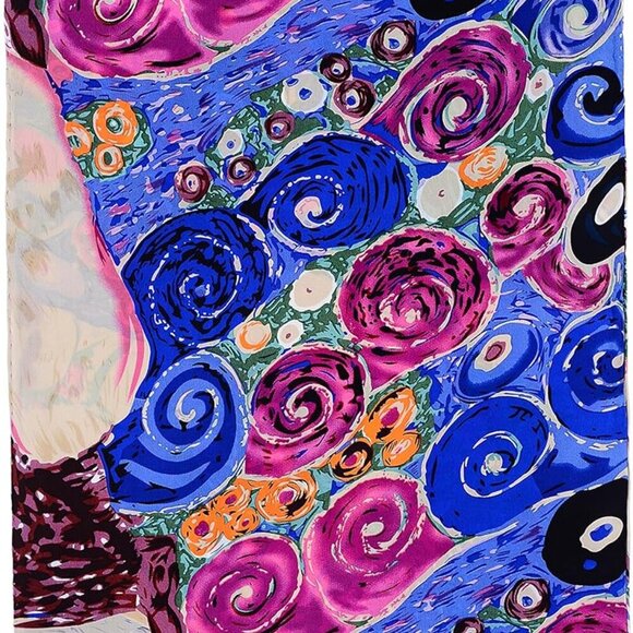 Women 100% Silk Scarves Van Gogh Painted Scarf - Picture 3 of 7